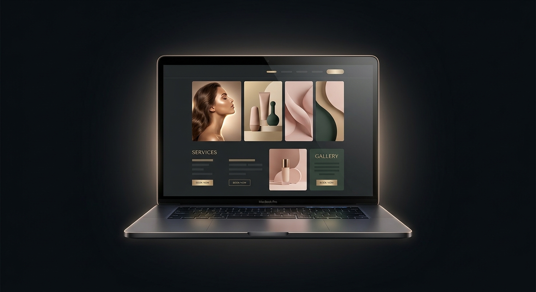 Светлая фонова графика для материалов о beauty-бизнесе и digital-инфраструктуре